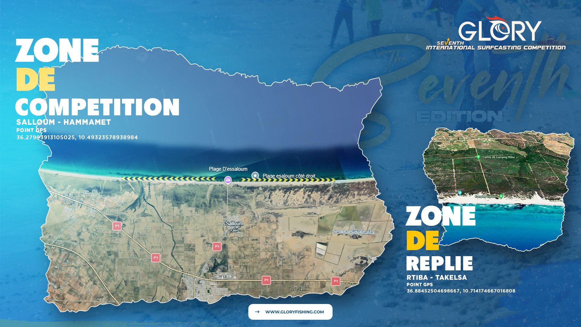 Zone de compétition — Salloum-Hammamet · Zone de repli — Rtiba-Takelsa